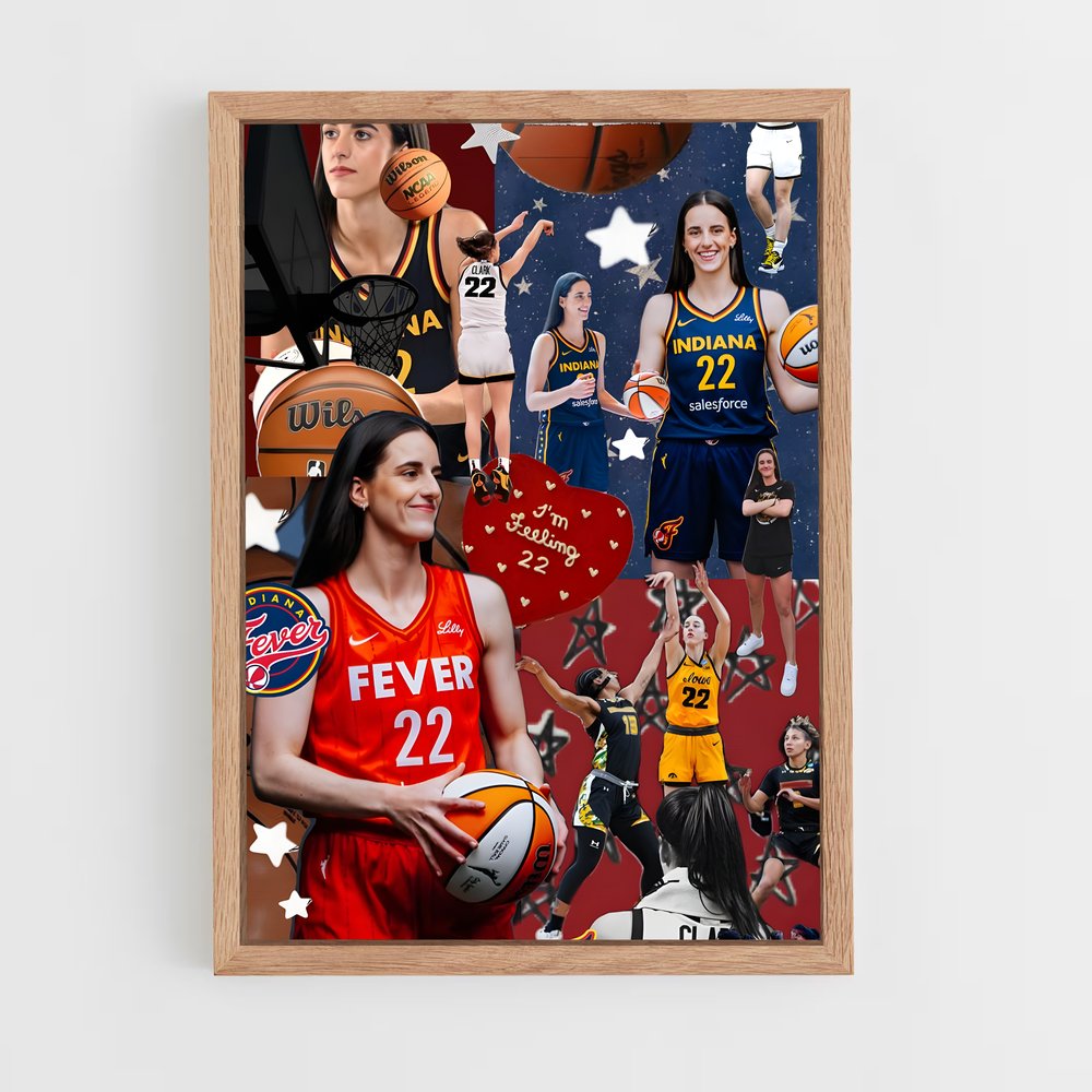 Poster Champions de Caitlin – affiche Basketball (vue 4)